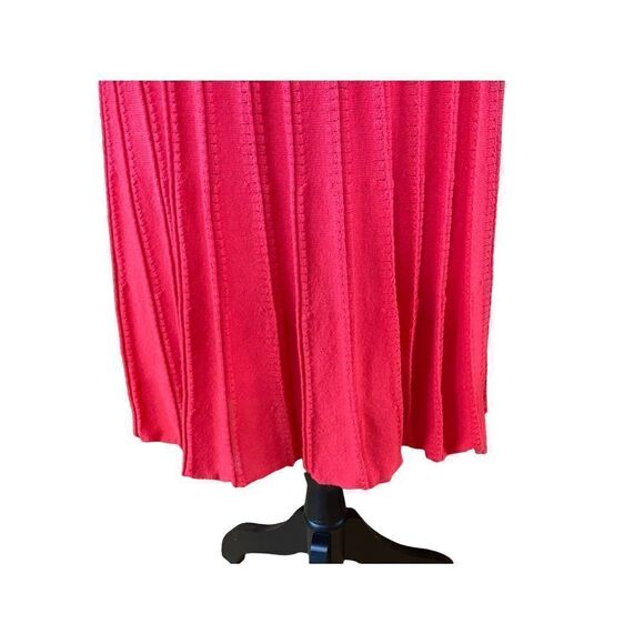 Red Stizzoli Pleated Pointelle Skirt Italy - Picture 5 of 12